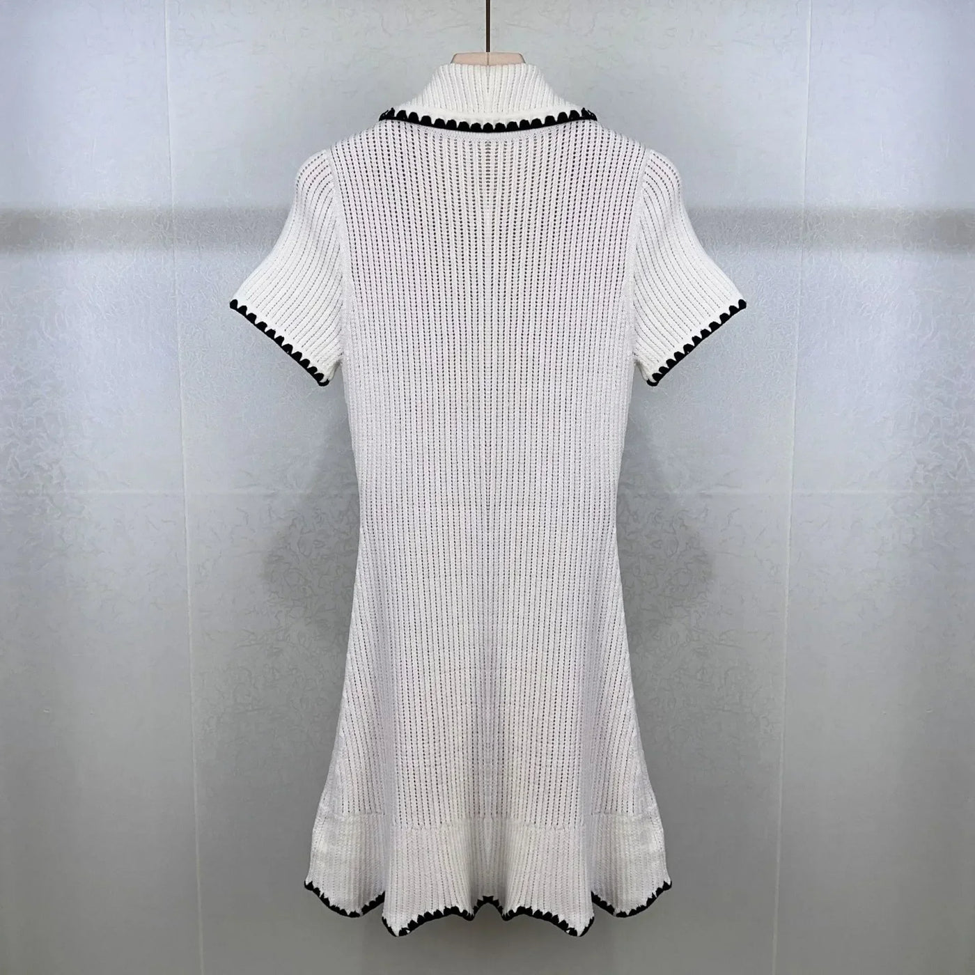 White Knitted Dress Women 2024 Summer New Style Elegant mini Dresses 5240114