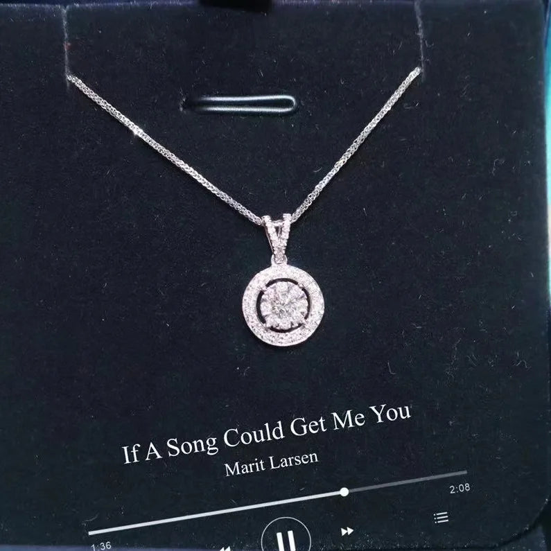 2ct Lab Diamond Solitaire Pendant Necklace 925 Sterling Silver Choker Statement Necklace Women Silver 925 Jewelry With Box Chain