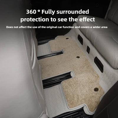 For DENZA N9 Car Floor Mats Double Layers Full Surrounded Auto Carpets Foot Liners Car Accessories Special for Six Seats
