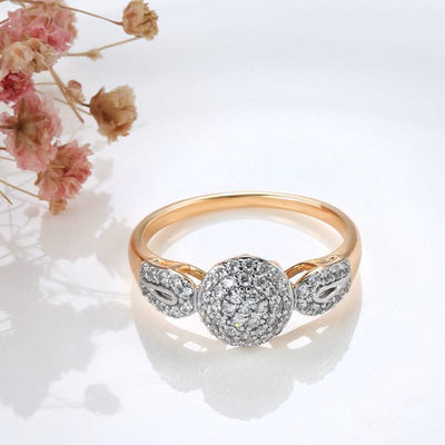 Elegant Original 18k Rose Gold Wedding Ring for Women Jewellery Austrian Crystals Gift