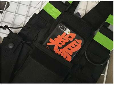 Multi-pocket Vest Bag for Men, Reflective Chest Bags, outdoor sport backpack сумка мужская bolso hombre bag for men mochilas 가방