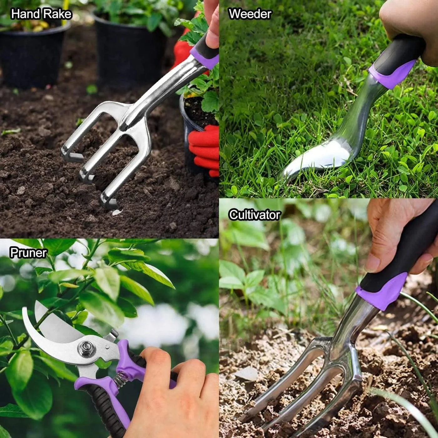 Garden Tools Set 83 Pieces, Succulent Tools Set Included, Heavy Duty Aluminum Gardening Tools for Gardening, Storage Tote Bag