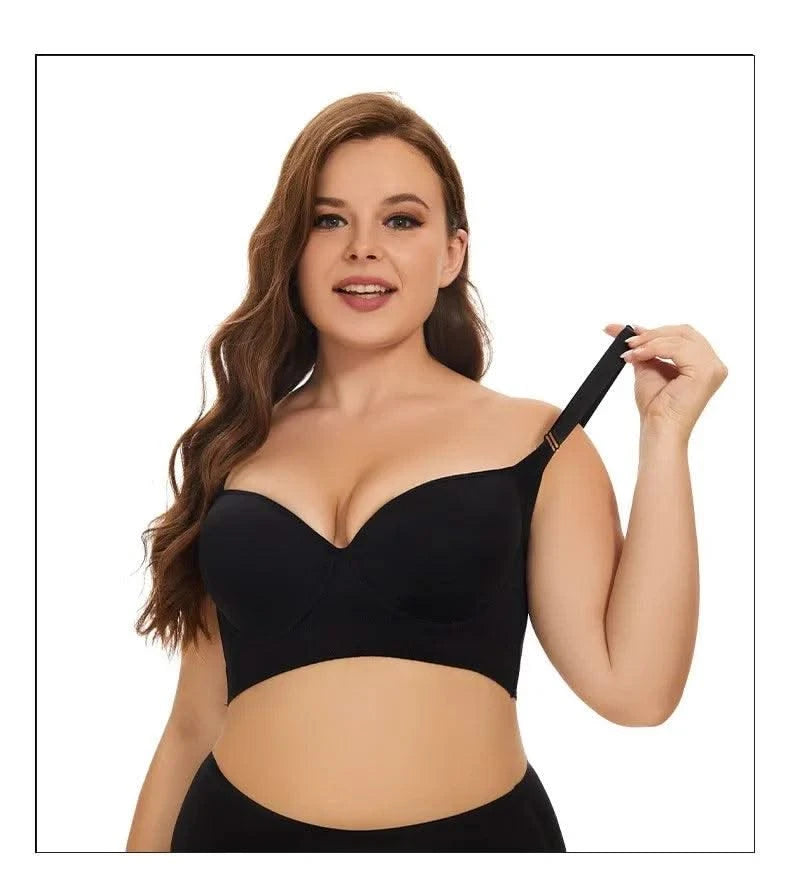 Dimmkof Full Back Coverage Push up Bras Women's Hide Back Fat Deep Cup Shapewear Fat Smoothing Uplift Underwire Bra For Big Bust