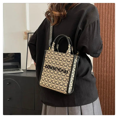 2025 Designer Sheet Music Bag for Women - Colorblock Crossbody Purse, Chic Shoulder & Handheld Tote with Adjustable Strap