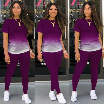 New Two Piece Set Women Tracksuits Sets Brand Printed Hoodie Pants Sweatshirt Set Sports Suit For Women Clothing