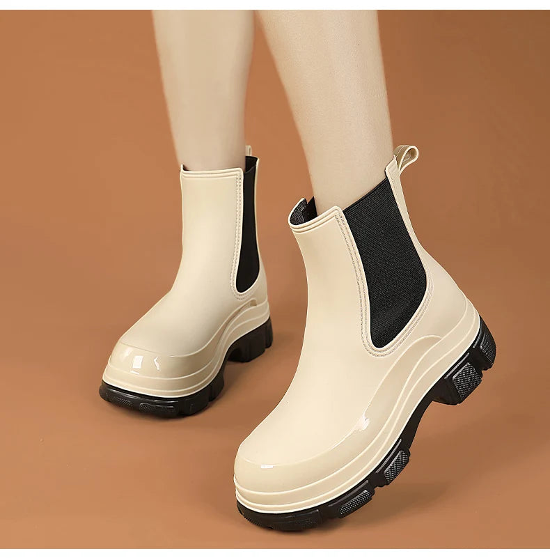 Women's Rain Boots with Flat Heels, Year-round Bestseller Are Casual Waterproof and Anti-slip High-quality EVA Outdoor Boots