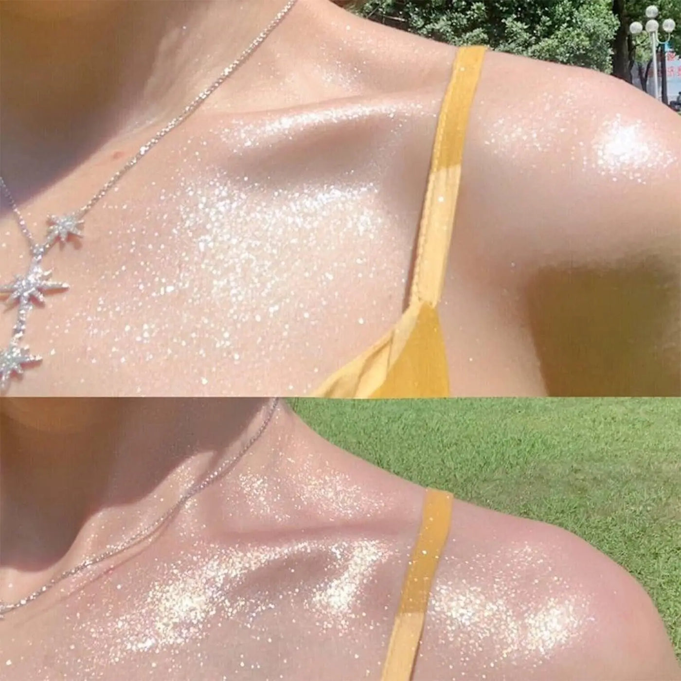 High Gloss Body Diamond Shimmering Spray Powder Highlight Powder Makeup Suitable for Facial and Body Skin Hair Clothes Cosmetics