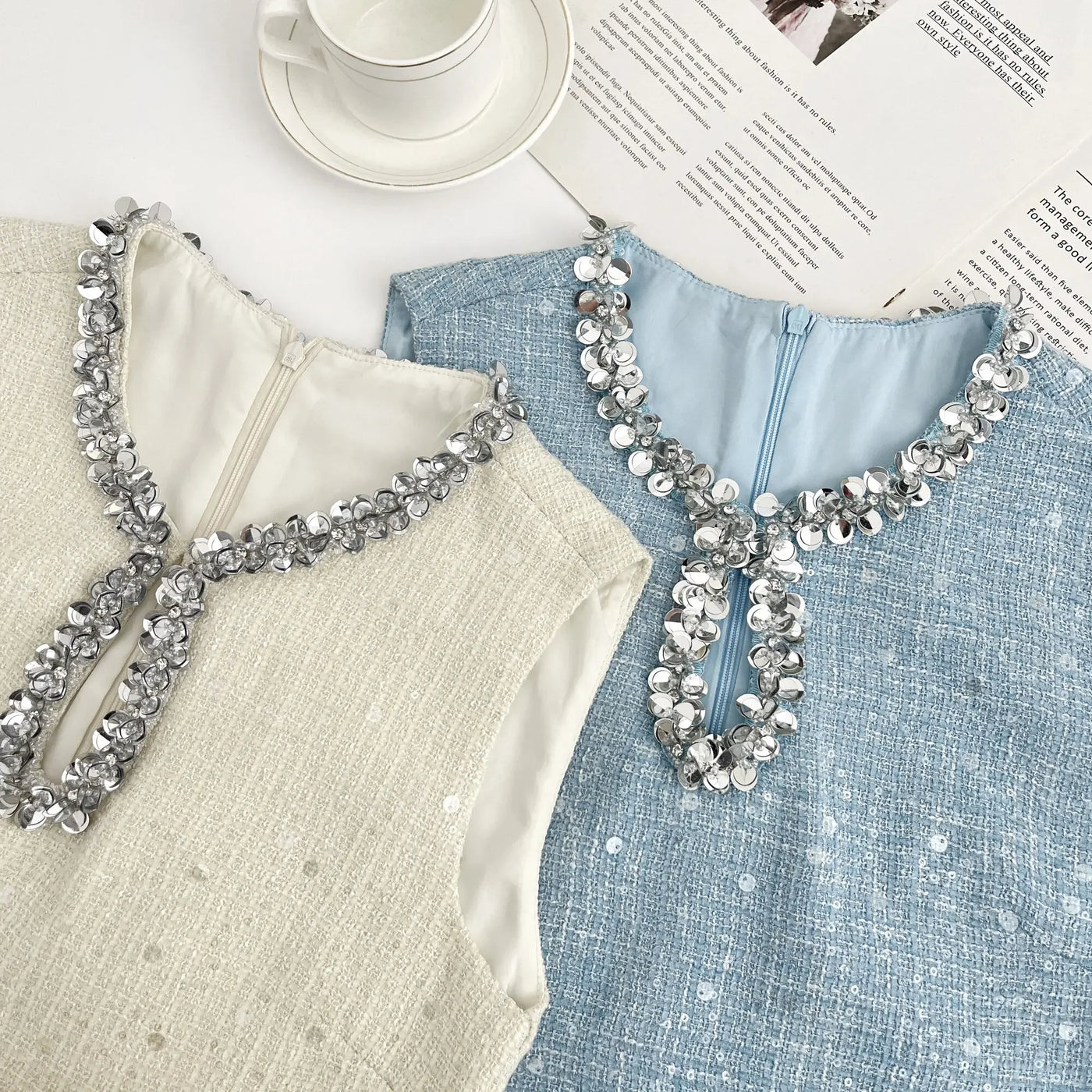 High Quality Luxury Small Fragrance Tweed Dresses For Women 2025 Sweet Short Summer Dress Party Vestidos Robes Roupas Feminina