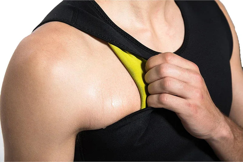 Men Training T-shirts Sauna Effect Sports Vest Exercise Tops Fitness Clothes Slimming Weight Loss Sportswear Workout Activewear
