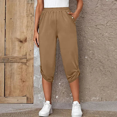 Trousers Ladies Summer New Fashion Comfort Leisure Capri Elastic Pants Women Joggers Sweatpants Basics