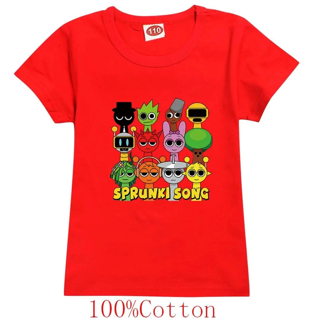 Camisas Sprunki Incredibox Figuras Kids Game Sprunky Tshirt Boys Short Sleeve Tops Girls Cartoon Clothes Children Summer Clothes
