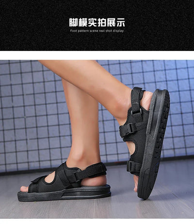 Men Sandals 2024 Trending Men's Luxury Sandals Man Summer 2024 Shiatsu Slippers Flat Sandal Beach Shoes Platform Sandals. Mens