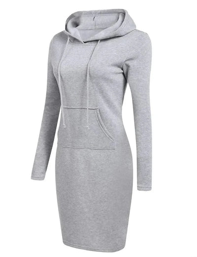 Ladies Autumn Attire Women's Hooded Dresses Hoodie - Style Sweatshirt Dresses for Women Tops in Ladies Clothing