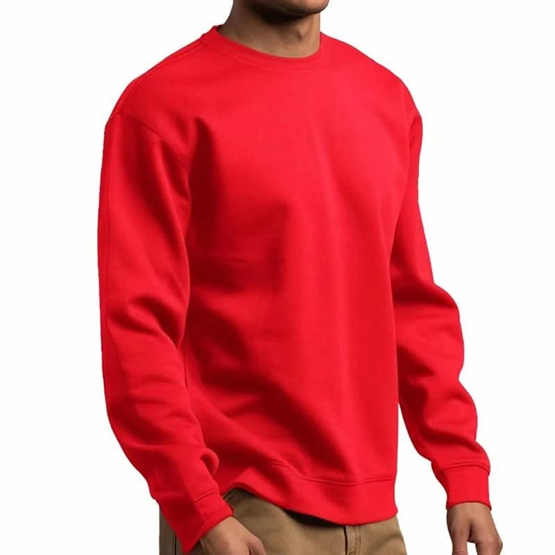 Basic Crewneck Sweatshirts for Men Women Comfy Pullover Tops Athletic