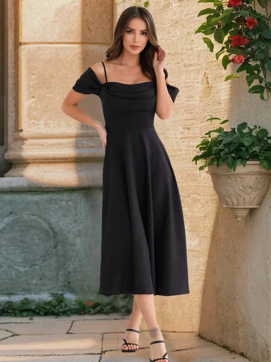 European and American Summer Dress for Women Clothing New Sexy Pleated Suspender Dresses 2025 Slim Temperament A-line Skirt
