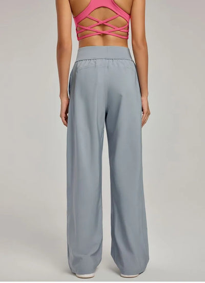 Women pants  Wide Leg High Waist Loose Trousers Summer Casual Yoga Pants  Draping Breathable Gym Lounge Pants Woman clothing