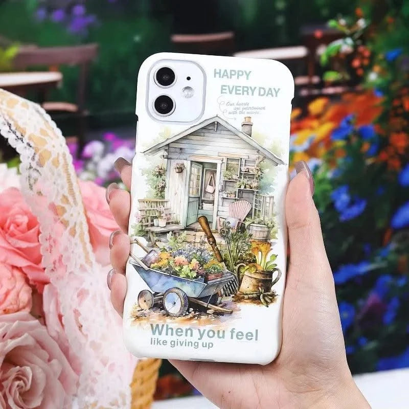 15Pcs stickers pack Garden Flower Workshop Garden Scenery Handbook Supplies Decorative Stickers Diary Scrapbook 141*93mm