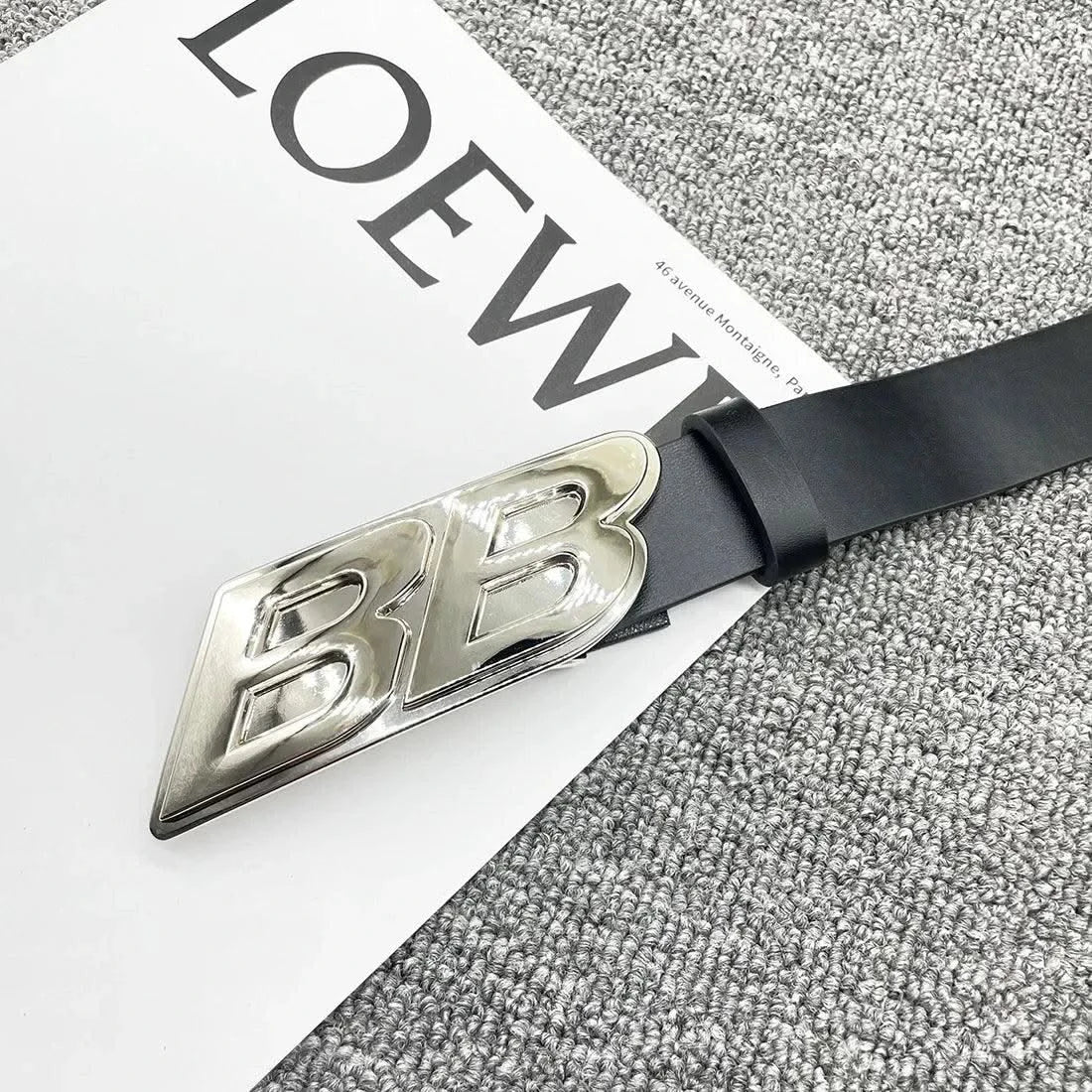 Men's Belt Wide Letter Casual Temperament Belt |Retro European and American Fashion Belt