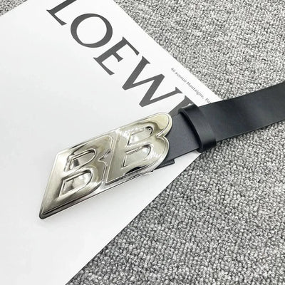 Men's Belt Wide Letter Casual Temperament Belt |Retro European and American Fashion Belt