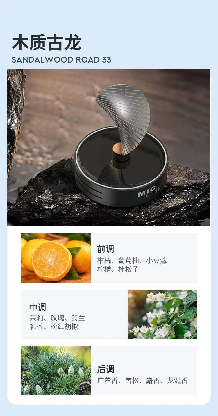 Car aromatherapy perfume car premium sense of niche rotating solar car gold leaf aromatherapy net red perfume new