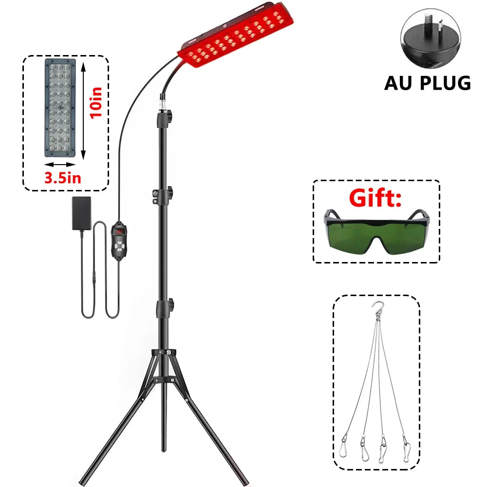 LED Red Light Therapy Lamp LED Infrared Light Therapy 660nm&850nm Near Infrared Light Device Full Body Pain Relief Skin Care