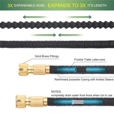 High Quality Flexible Expandable Garden Hose High Pressure Nozzle Long Rod Spray Cleaning Gun Car Washing Hose  Garden Hose
