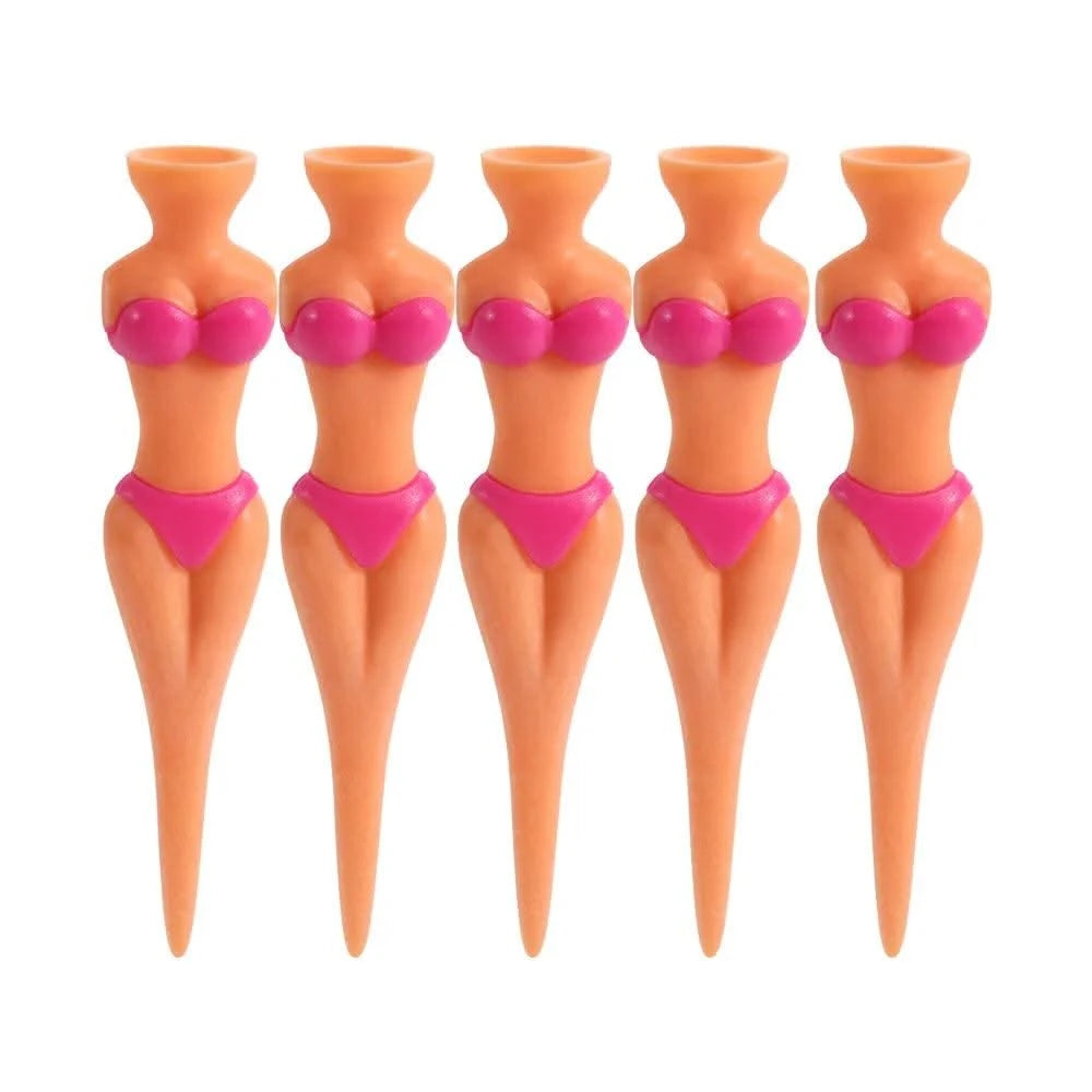 5 Pcs/Lot Women Ball Holder Lady Model Bikini Outdoor Golf Tees Golf Training Golf  Accessories Clubs Tee