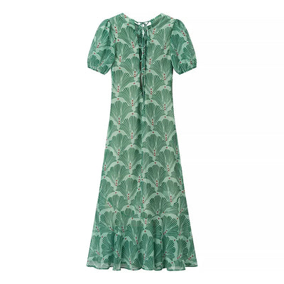2025 women's new dress lace-trimmed backless fitted maxi dress with cut-out patterns
