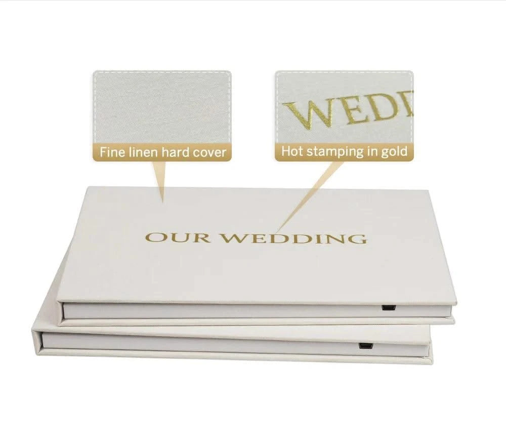 Linen Bound Video Book Wedding Video Album Up to 3 hours of video