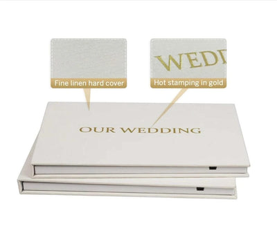 Linen Bound Video Book Wedding Video Album Up to 3 hours of video