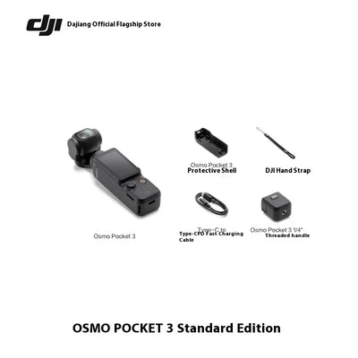 DJI Osmo Pocket 3 Handheld PTZ Smart Travel with An Inch Pocket PTZ Camera Handheld Vlog Camera Outdoorl Gifts