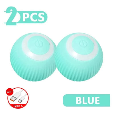 Pet Automatic Rolling Cat Toy Training Self-propelled Kitten Toy Indoor Interactive Play Electric Smart Cat Ball Toy Supplies