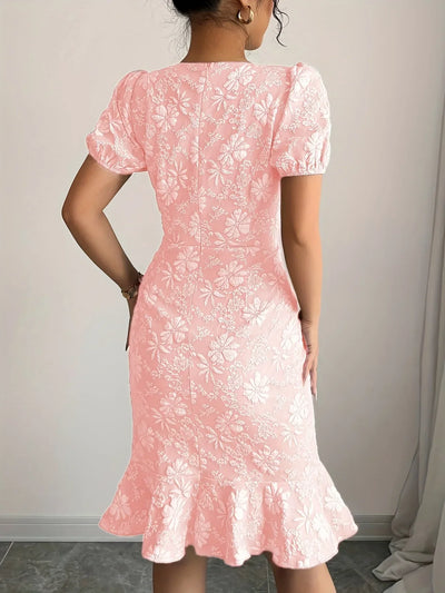 Dresses for Women Women's Dress Floral Print Puff Sleeve Dress