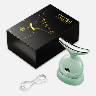 VLVEE Neck Beauty Device EMS Face Massager Facial Neck Lifiting 3 Colors Light Skin Tighten Reduce Double Chin Skin Care Tools