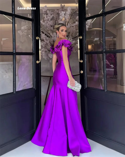 Lena Off-shoulder Luxurious Women's Evening Dresses for Special Occasions Luxury Prom Dresses 2025 Purple Custom Made Ball Gown