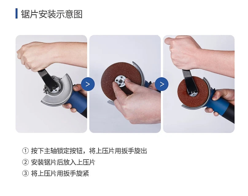 WSM800-100 Handheld Angle Grinder Power Tools with Metal Hand Wheel Cutter Portable Polisher