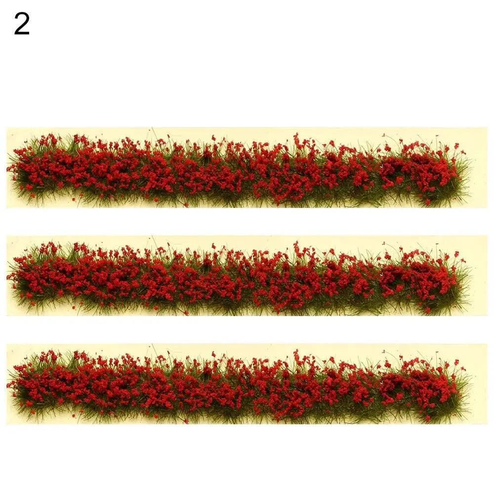 DIY Miniature Garden Decor Durable Static Scenery Model Layout Sand Table Flower Cluster Landscape Wargame Grass Tufts Building