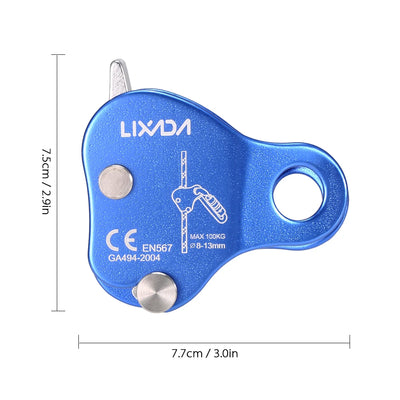 Climbing Ascender Arborist Climbing Rope Protection Belay Device Grip Outdoor Climbing Rigging 8-13MM Rope Mountain Climbing