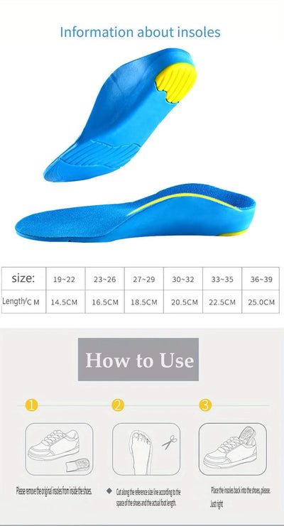 Kids Children Orthotics Insoles Correction foot Care for Kid Flat Foot Arch Support Orthopedic Insole Soles Sport Shoes pads