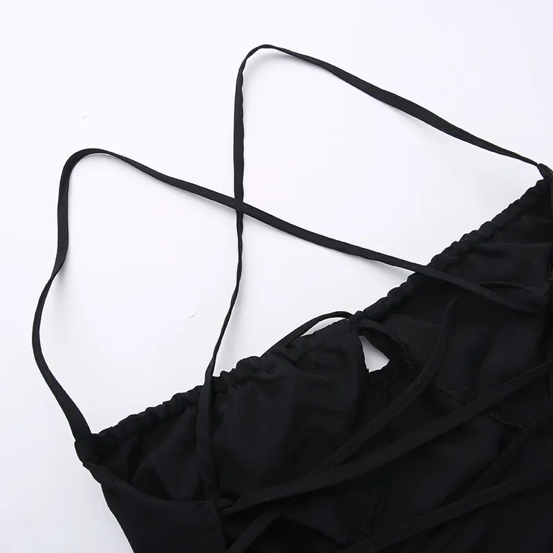 BOOFEENAA Halter Backless Maxi Long Dress Sexy Vacation Outfits White Black Summer Dresses for Women Clothes 2024 C66-CH28
