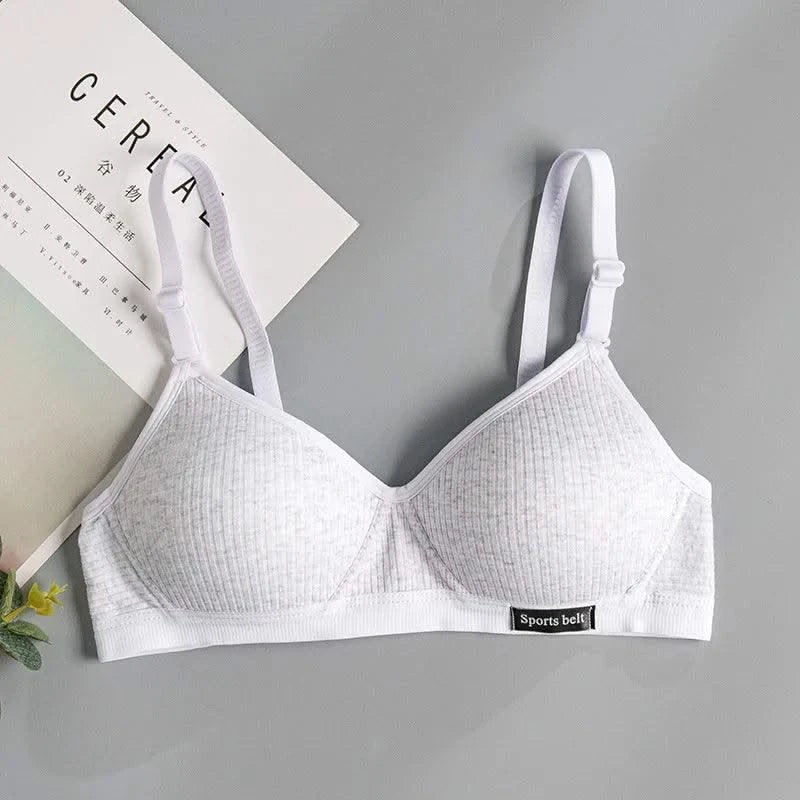 Cotton Women's AB Cup Bra Underwear Wireless Gathering Comfortable V-Bra Women's Upward Push Underwear