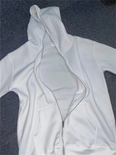 Zipper Hoodies Women/Men Fashion Long Sleeve Hooded Fleece Sweatshirt Hot Sale High Quality Casual Campus Streetwear Sportwear