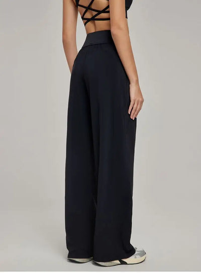 Women pants  Wide Leg High Waist Loose Trousers Summer Casual Yoga Pants  Draping Breathable Gym Lounge Pants Woman clothing