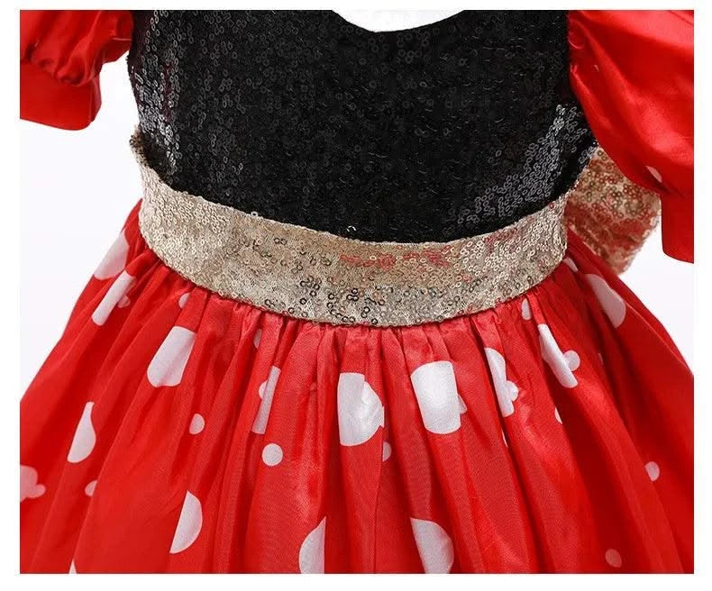 Girls Party Dresses Children Summer Clothes Kids Minni Mouse Polka Dot Dress Girls Birthday Party Children's Day Costume