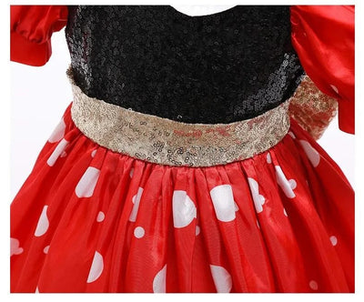 Girls Party Dresses Children Summer Clothes Kids Minni Mouse Polka Dot Dress Girls Birthday Party Children's Day Costume