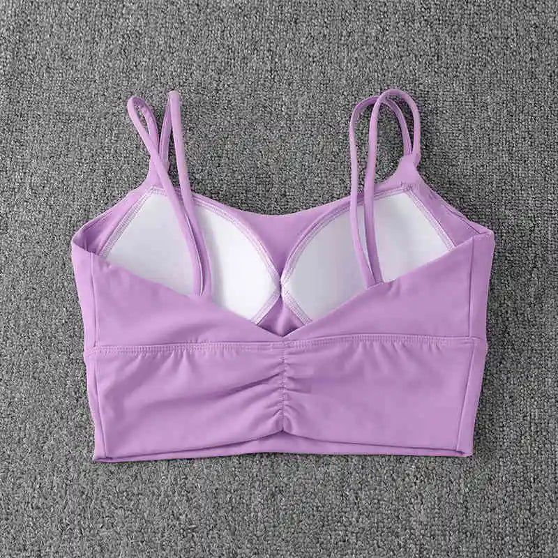 Women's Breathable Sports Bra Reversible Backless Design for Running Training Pilates Yoga