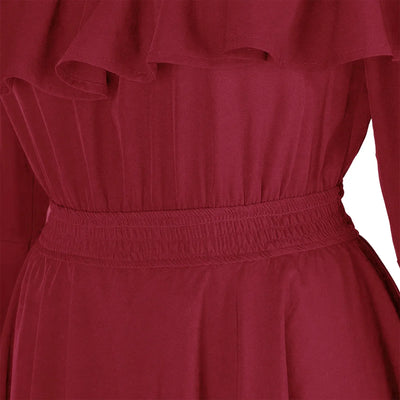 Renaissance Dress For Women Long Sleeves Medieval Off Shoulder Elastic High Waist Smocked Dress Elegant Evening Gown Plus Size