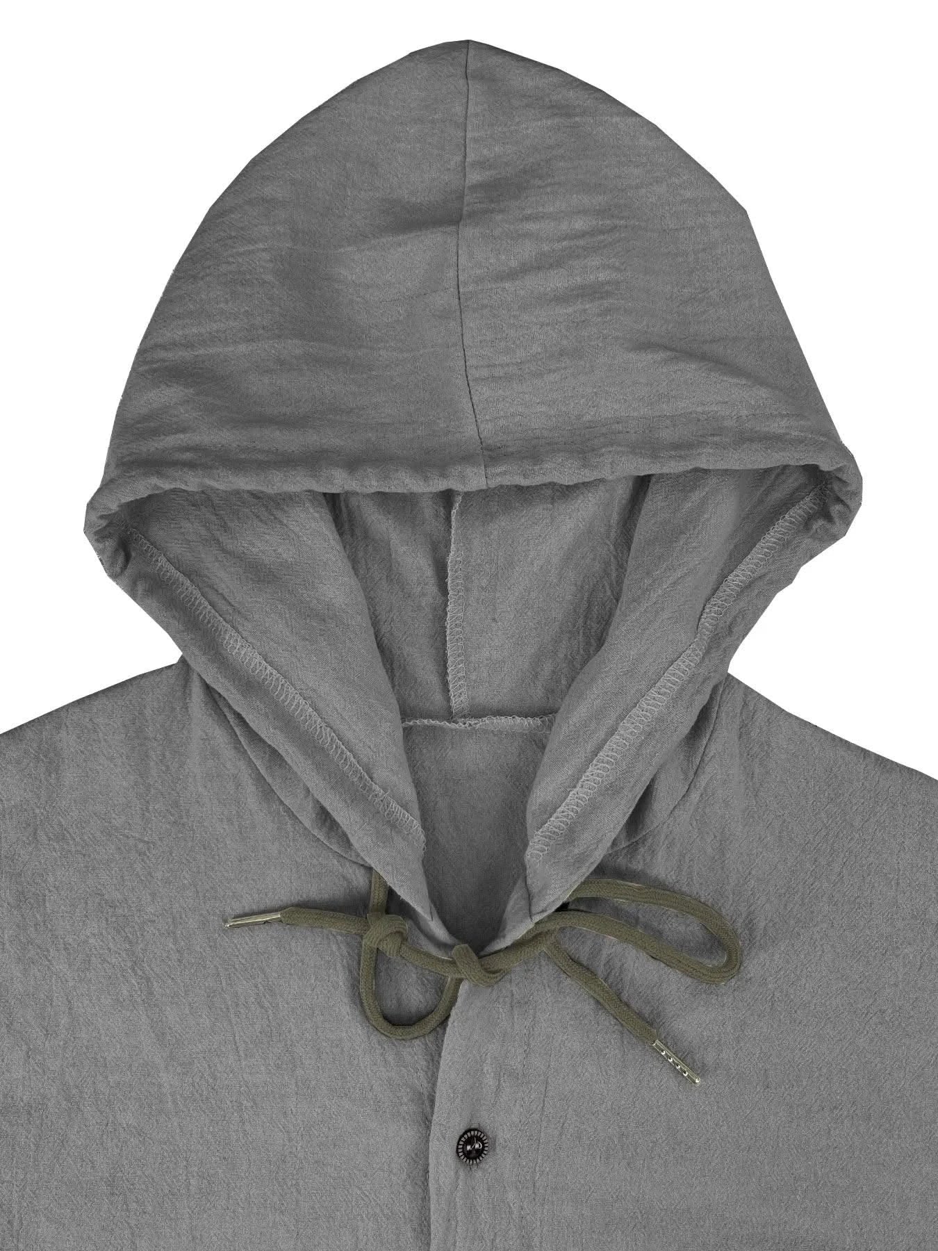 Men's Linen Shirt Solid Streetwear