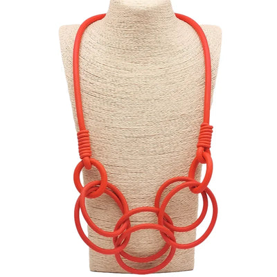 BARWODO New Rubber Chain Necklace For Women Simple Handmade Elasticity Jewelry Sweater Chains Party Accessories Luxury Necklaces