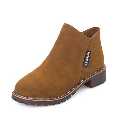 Women Boots 2024 Autumn Winter Boots Female Shoes Brand Ladies Ankle Heels Shoes Woman Suede Leather Boots